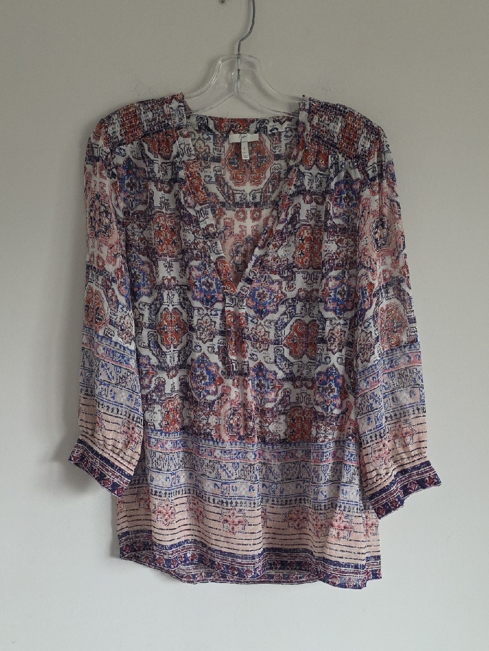 JOIE |  Women's Aceline Blouse 100% Silk Dusty Pink Size L - Picture 4 of 8